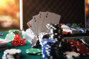 BandarQ live dealer studio showing card table and player positions